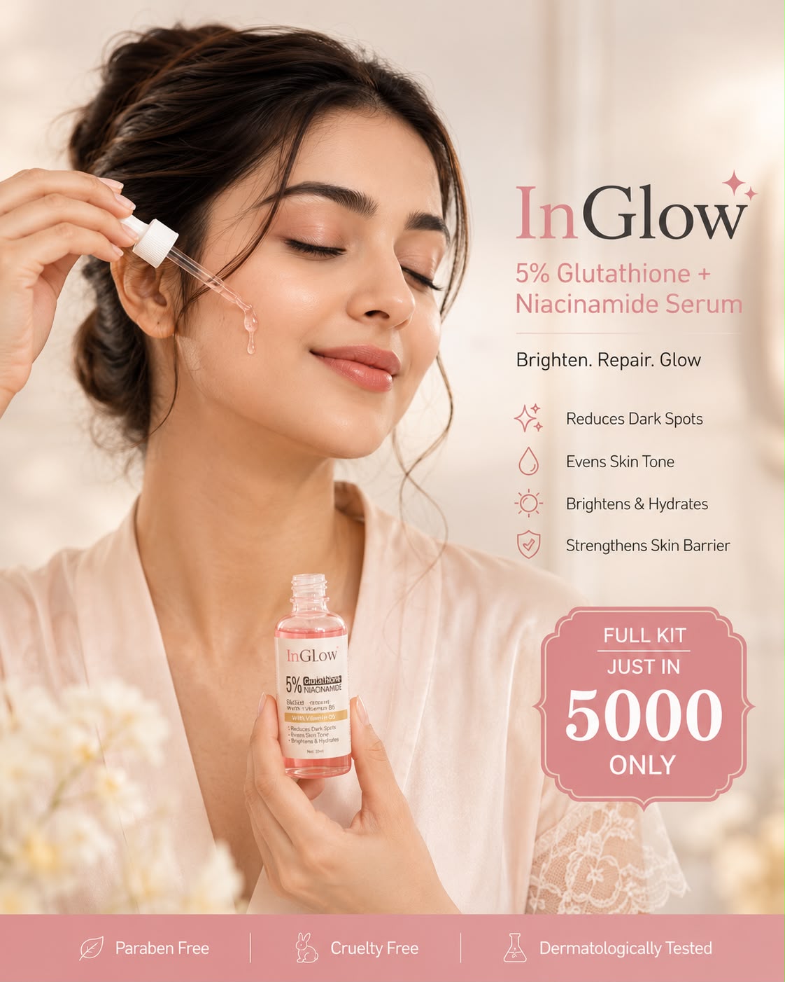 InGlow Complete Brightening Skincare Kit | Face Wash, Soap, Serum & Brightening Cream